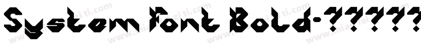 System Font Bold字体转换